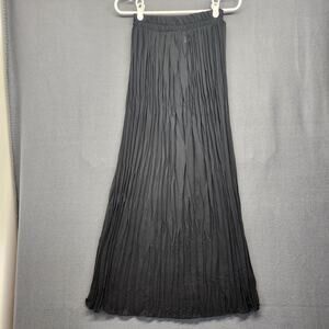 Vintage Black Skirt Medium Semi Sheer Long Whimsygoth Witchy Fairy Grunge USA